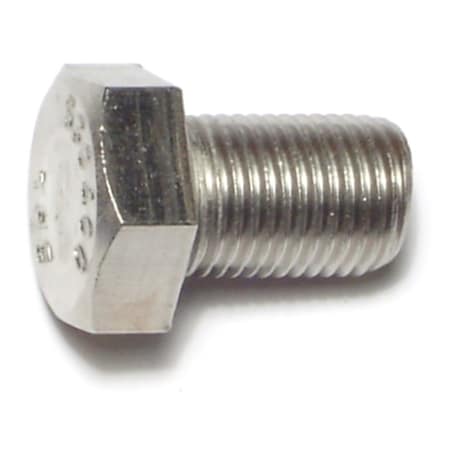 Midwest Fastener 18-8, 1/2"-20 Hex Head Cap Screw, Plain Stainless Steel, 3/4 in L, 5 PK 68062